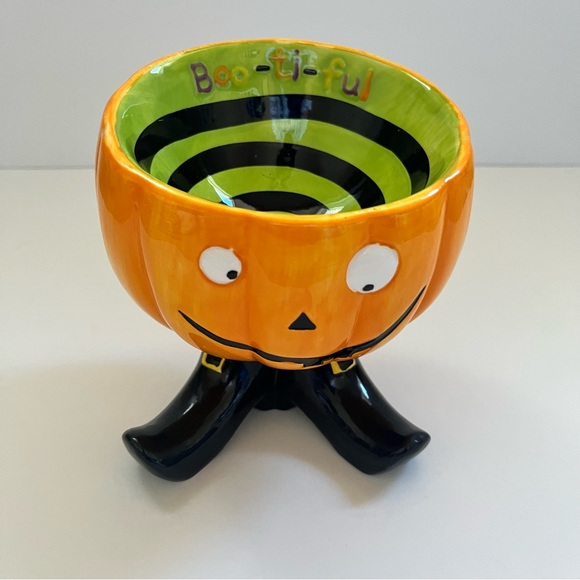 Halloween Other - BOO TI FUL HALLOWEEN CANDY BOWL Orange Fun